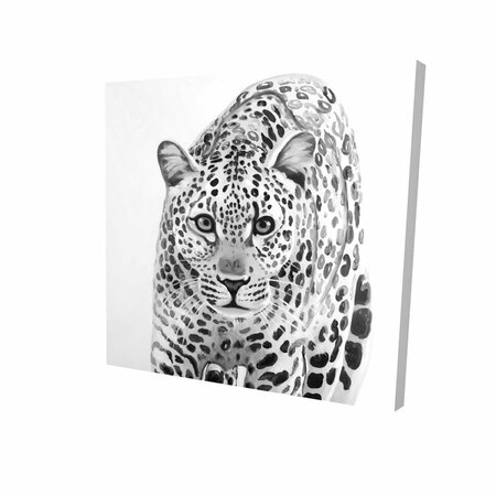 FONDO 12 x 12 in. Leopard Ready to Attack-Print on Canvas FO3333147